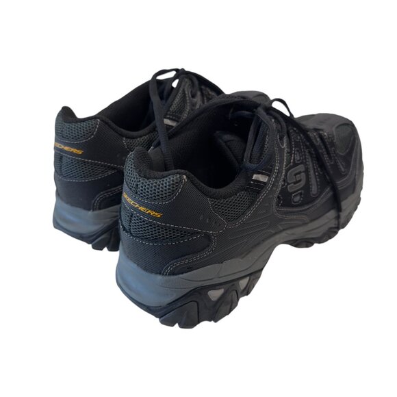 Skechers Mens SZ 9.5 US Black After Burn Memory Fit Sneakers Shoes - Picture 10 of 16